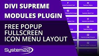 Divi Supreme Modules Free Popup Fullscreen Menu Layout 