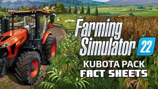 FARMING SIMULATOR 22 | KUBOTA DLC - Fact Sheets
