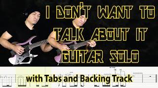 Rod Stewart I DON'T WANT TO TALK ABOUT IT 1989 Guitar Solo with Tabs and Backing Track