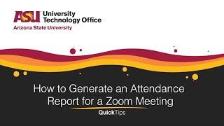 How to Generate an Attendance Report for a Zoom Meeting