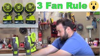 Ryobi 18v Clip fan [3 fan rule be careful]