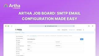 Artha Job Board: Email(SMTP) Configuration Made Easy