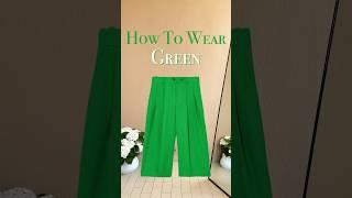 4 color palettes to try with GREEN ️ How To Wear Green #fashionshorts