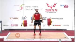 KASABIJEW Arsen 1j 210 kg cat. 94 World Weightlifting Championship 2013