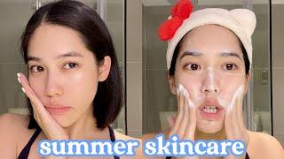 my simple summer skincare routine🩵 (day & night)