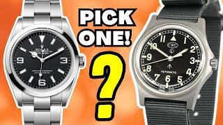 PICK A WATCH · ROLEX EXPLORER OR CWC G22