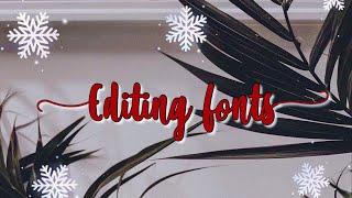 Popular Free Editing Fonts