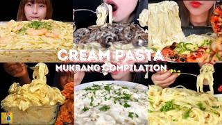 *30 MINS* CREAMY PASTA MUKBANG *ASMR* COMPILATION |  BIG BITES | EATING SOUNDS