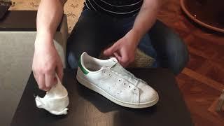 ВОССТАНАВЛИВАЕМ КОЖУ. УБИРАЕМ ЦАРАПИНЫ С ADIDAS STAN SMITH.