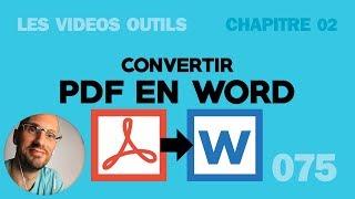 Convertir PDF en WORD mes différentes techniques