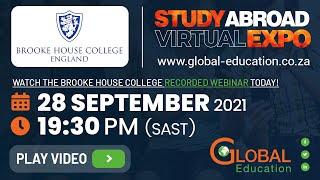 Brooke House College at the Global Education's Virtual Expo September 2021