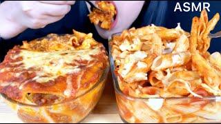 ASMR Lasagna + Pasta | Mukbang (Eating Sounds)