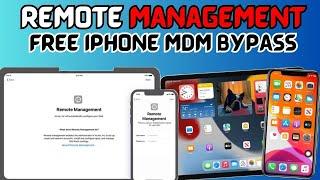 How to Remove Remote Management from iPad/iPhone Free 2024 || Iphone Mdm Bypass