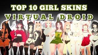  SKINS VIRTUAL DROID 2  2023  | TOP 10 | VRM | GIRL SKINS CHICA MUJER | VD2  Parte #2