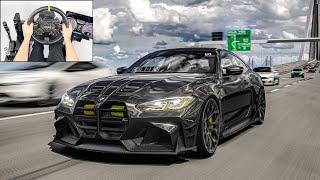 BMW M4 Competition No Hesi Traffic Cut Up | Assetto Corsa | Steering Wheel Gameplay