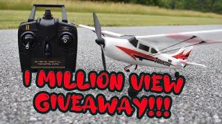 VolantexRC Mini Trainstar 3 Ch RC Plane - Unboxing - Review - *1 Million Channel View Giveaway*