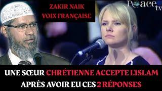 Une Sœur Chrétienne accepte L'islam après avoir eu ces 2 réponses - Zakir Naik en Français