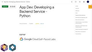 Qwiklabs | App Dev: Developing a Backend Service - Python [GSP187]