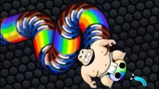 Slither.io - FUNNY Skin GamePlay - RIDE a SNAKE - WORLD RECORD Unlimited Length (Code Update)