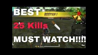 Gameplay with Free Fire and best# 25 kills MUST WATCH !!! Classic Gameplay