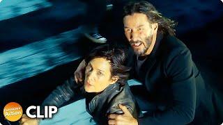 THE MATRIX RESURRECTIONS (2021) "Epic Motorcycle Chase" Clip | Keanu Reeves & Carrie-Anne Moss