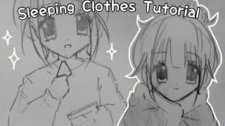 How to draw: Anime girl sleepwear+pajamas | drawing tutorial for beginners