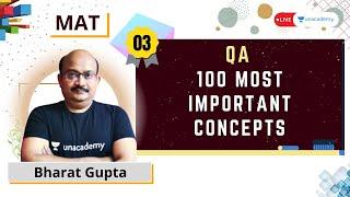 MAT 2021 | 100 Most Important Concepts | Quants | Bharat Gupta | Unacademy CATalyst