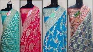 Ultimate And Awesome Pure khaddi Georgette Banarsi SareesSanjana CreationPure Katan Banarsi Sarees