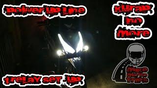 Power upline | How to install 1 relay on headlight and park light with Mini driving light V2