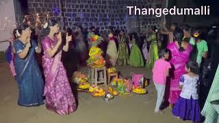 Thangedumalli village Vijaya dashami celebrations | Bathukamma celebrations 2024