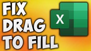 How to  solve "drag to fill not working" or enable fill handle and cell drag & drop in excel