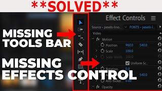 How To FIND Missing Effect Controls & Tool Bars In Premiere pro