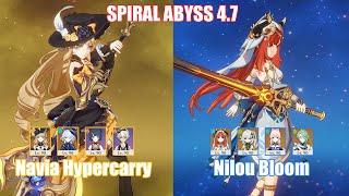 C0 Navia Hypercarry & C0 Nilou Bloom | Spiral Abyss 4.7 | Genshin Impact