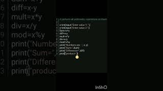 perform all arithmetic operations in python/#Program_world @program_world