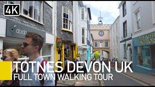 Totnes, Devon UK | Guided Walking Tour with Natural Sounds with captions