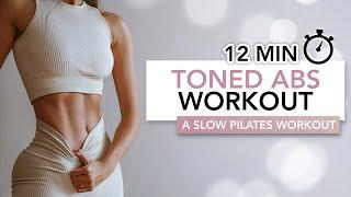 12 MIN TONED ABS PILATES WORKOUT | Pilates For A Flat Belly & Strong Core | Eylem Abaci