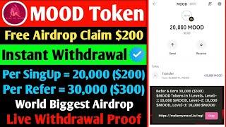 Free 200$ Mood Tokens Claim Complete Video | Makemymood.io | How to Register & Claim | Live Withdraw