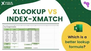 XLOOKUP VS INDEX-XMATCH BY EXCEL IN A MINUTE