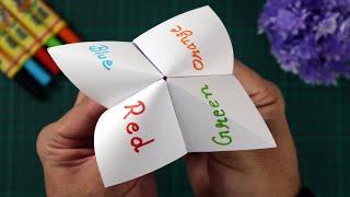 How to make a Paper Fortune Teller || Easy Origami || Origami - Fortune Teller