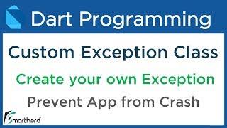 Dart Custom Exception Class example. Dart tutorial for Flutter. #7.2