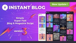 Instant Blog - Fast & Simple Blog Php Script Free Download || Instant Blog Php Script Free Download