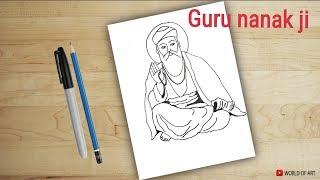 How to draw Guru nanak ji | Guru Nanak Jayanti drawng