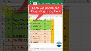 Cách xóa nhanh các dòng trống trong Excel #Shorts