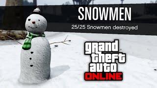 GTA Online: ALL 25 Snowman Locations! (Collectable Guide!)