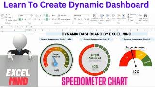 Dynamic Interactive Dashboard In Excel  - Speedometer Tutorial 02