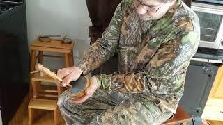 Turkey Call Slate over Slate  Osage Orange (Bois d'Arc) Sycamore Striker