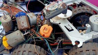 Old DC Motors & Electronic Gadgets ||  DC Motors, Switch, Small Car, Light, Gear, Small DC Motors