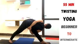 Twisting Yoga | Beginner To Intermediate Level | 1 Hour class