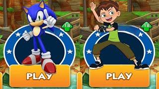 Sonic Dash - Sonic vs Ben 10 Jungle Run vs Zazz Eggman Android Gameplay