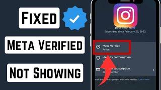 Fixed: Meta Verified Option Not Showing in Instagram